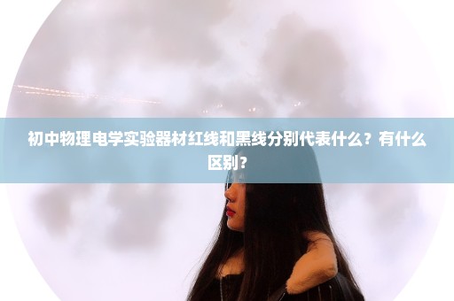 初中物理电学实验器材红线和黑线分别代表什么？有什么区别？