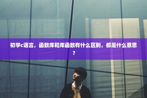 初学c语言，函数库和库函数有什么区别，都是什么意思？