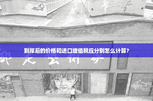 到岸后的价格和进口增值税应分别怎么计算？