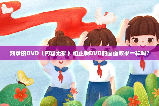 刻录的DVD（内容无损）和正版DVD的画面效果一样吗？