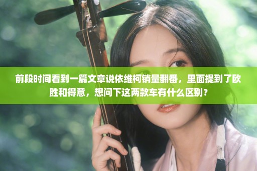 前段时间看到一篇文章说依维柯销量翻番，里面提到了欧胜和得意，想问下这两款车有什么区别？