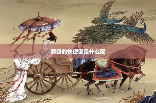 剪切的快捷键是什么呢