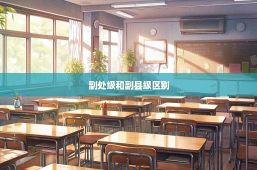 副处级和副县级区别
