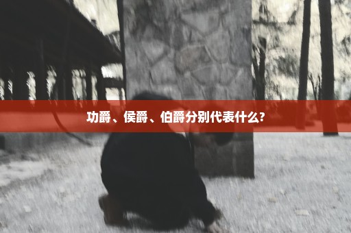 功爵、侯爵、伯爵分别代表什么?
