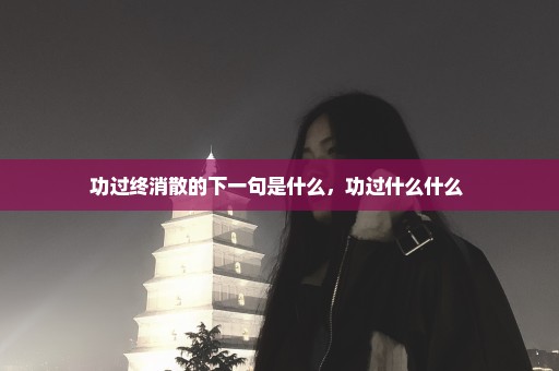 功过终消散的下一句是什么，功过什么什么 
