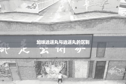 加味逍遥丸与逍遥丸的区别