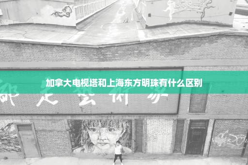 加拿大电视塔和上海东方明珠有什么区别
