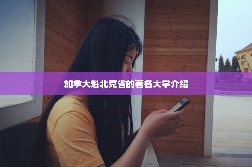 加拿大魁北克省的著名大学介绍