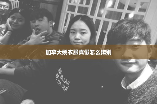 加拿大鹅衣服真假怎么辨别