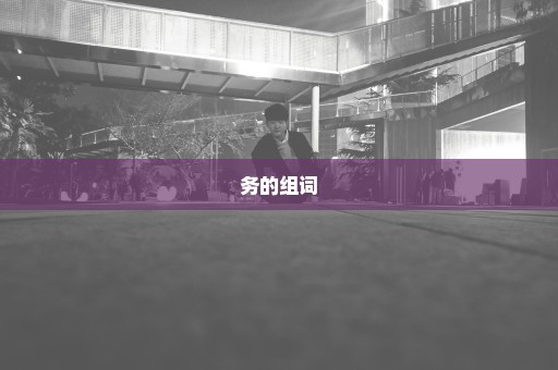 务的组词