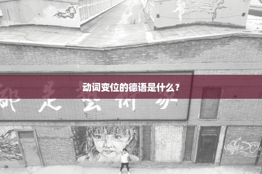 动词变位的德语是什么？