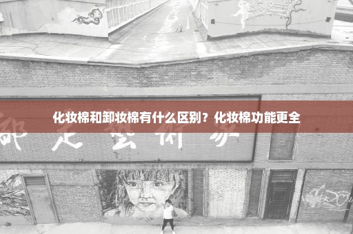 化妆棉和卸妆棉有什么区别？化妆棉功能更全