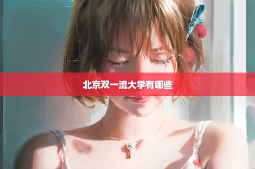北京双一流大学有哪些