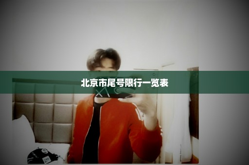 北京市尾号限行一览表