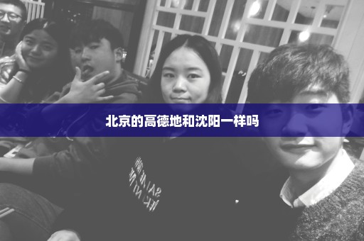 北京的高德地和沈阳一样吗