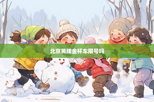 北京黄牌金杯车限号吗