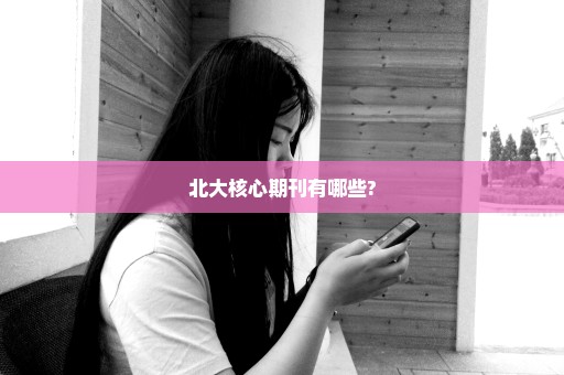 北大核心期刊有哪些?