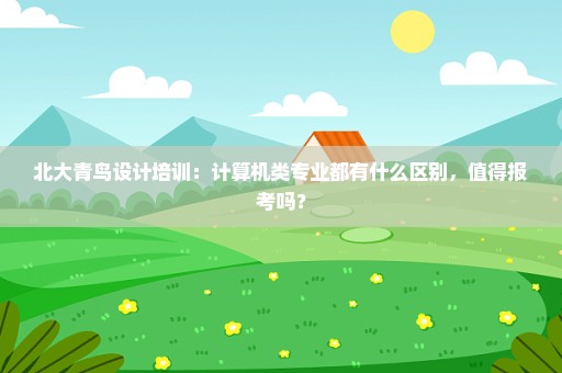 北大青鸟设计培训：计算机类专业都有什么区别，值得报考吗？