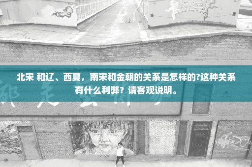 北宋 和辽、西夏，南宋和金朝的关系是怎样的?这种关系有什么利弊？请客观说明。