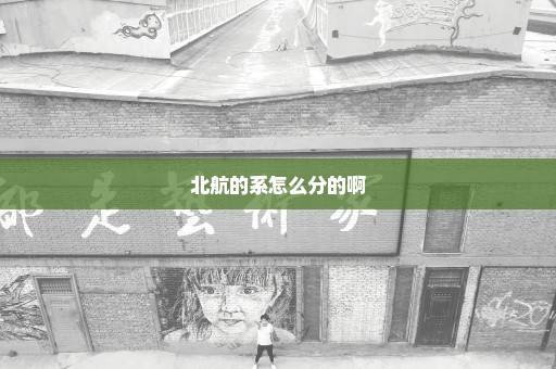 北航的系怎么分的啊