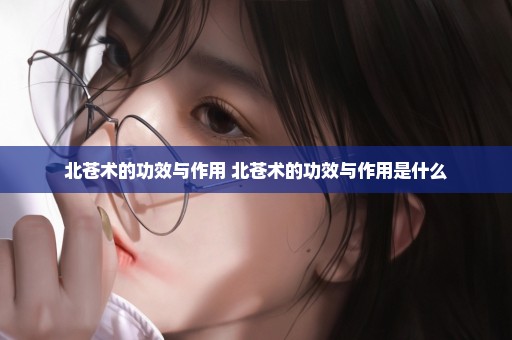 北苍术的功效与作用 北苍术的功效与作用是什么