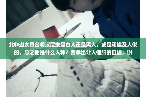 北非迦太基名将汉尼拔是白人还是黑人，或是和埃及人似的，总之他是什么人种？要拿出让人信服的证据，谢