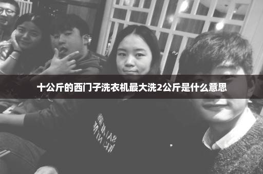 十公斤的西门子洗衣机最大洗2公斤是什么意思