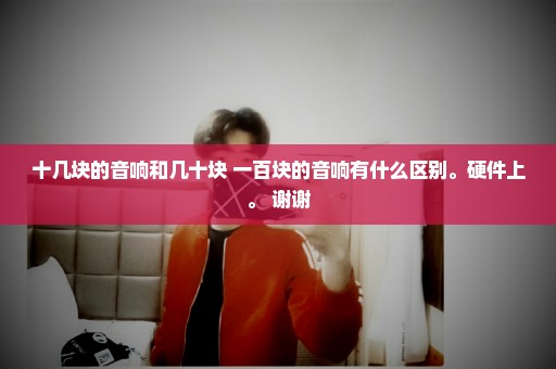 十几块的音响和几十块 一百块的音响有什么区别。硬件上。 谢谢