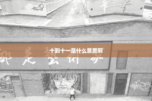 十到十一是什么意思啊