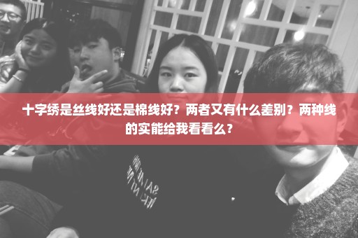 十字绣是丝线好还是棉线好？两者又有什么差别？两种线的实能给我看看么？