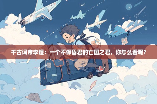 千古词帝李煜：一个不像昏君的亡国之君，你怎么看呢？
