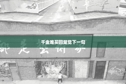 千金难买回笼觉下一句