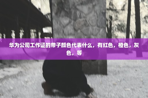 华为公司工作证的带子颜色代表什么，有红色，橙色，灰色，等