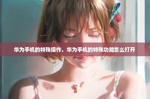 华为手机的特殊操作，华为手机的特殊功能怎么打开 