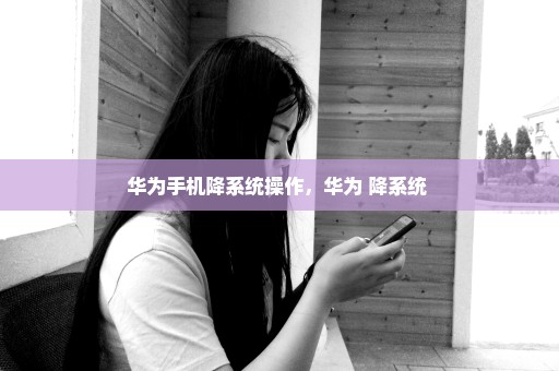 华为手机降系统操作，华为 降系统 