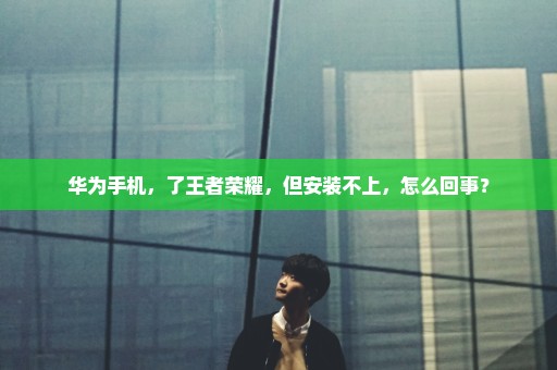 华为手机，了王者荣耀，但安装不上，怎么回事？