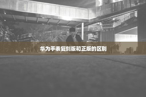 华为手表复刻版和正版的区别