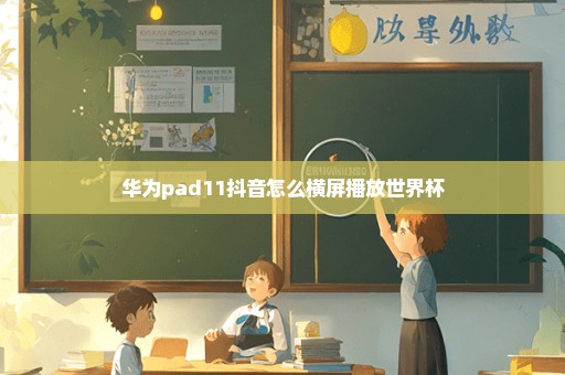 华为pad11抖音怎么横屏播放世界杯
