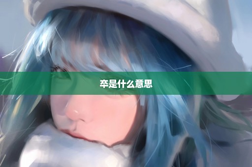 卒是什么意思