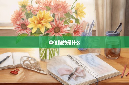 单位指的是什么