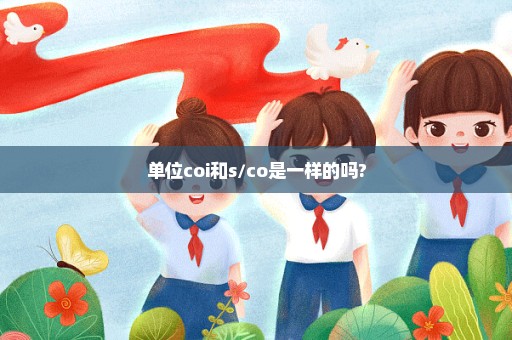 单位coi和s/co是一样的吗?