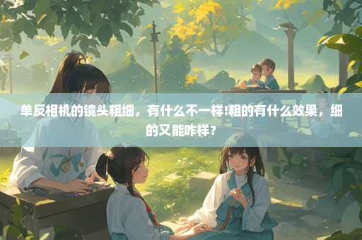 单反相机的镜头粗细，有什么不一样!粗的有什么效果，细的又能咋样？