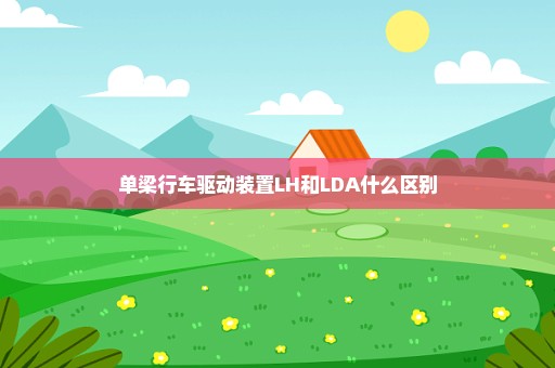单梁行车驱动装置LH和LDA什么区别