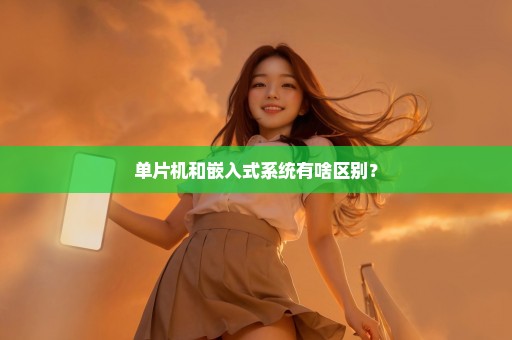 单片机和嵌入式系统有啥区别？