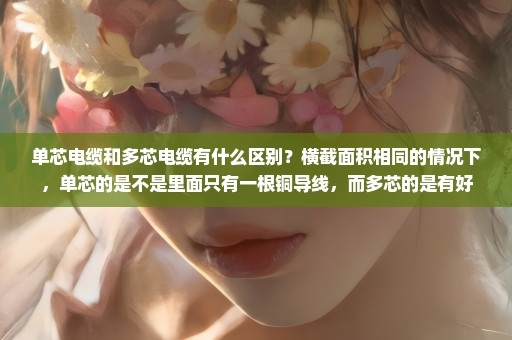 单芯电缆和多芯电缆有什么区别？横截面积相同的情况下，单芯的是不是里面只有一根铜导线，而多芯的是有好