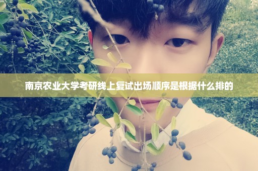 南京农业大学考研线上复试出场顺序是根据什么排的
