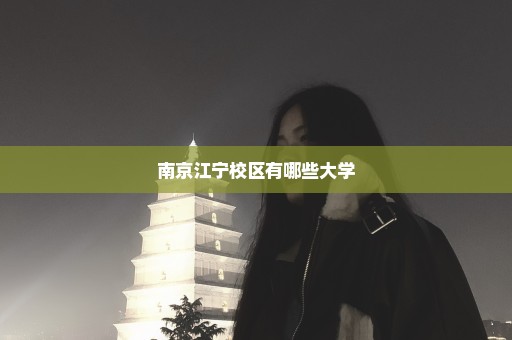 南京江宁校区有哪些大学