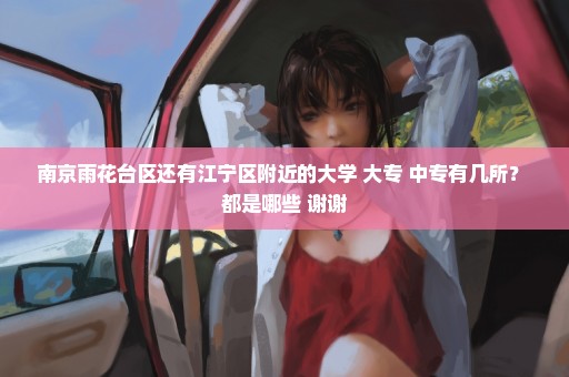 南京雨花台区还有江宁区附近的大学 大专 中专有几所？ 都是哪些 谢谢