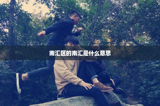 南汇区的南汇是什么意思