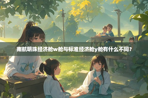 南航明珠经济舱w舱与标准经济舱y舱有什么不同？